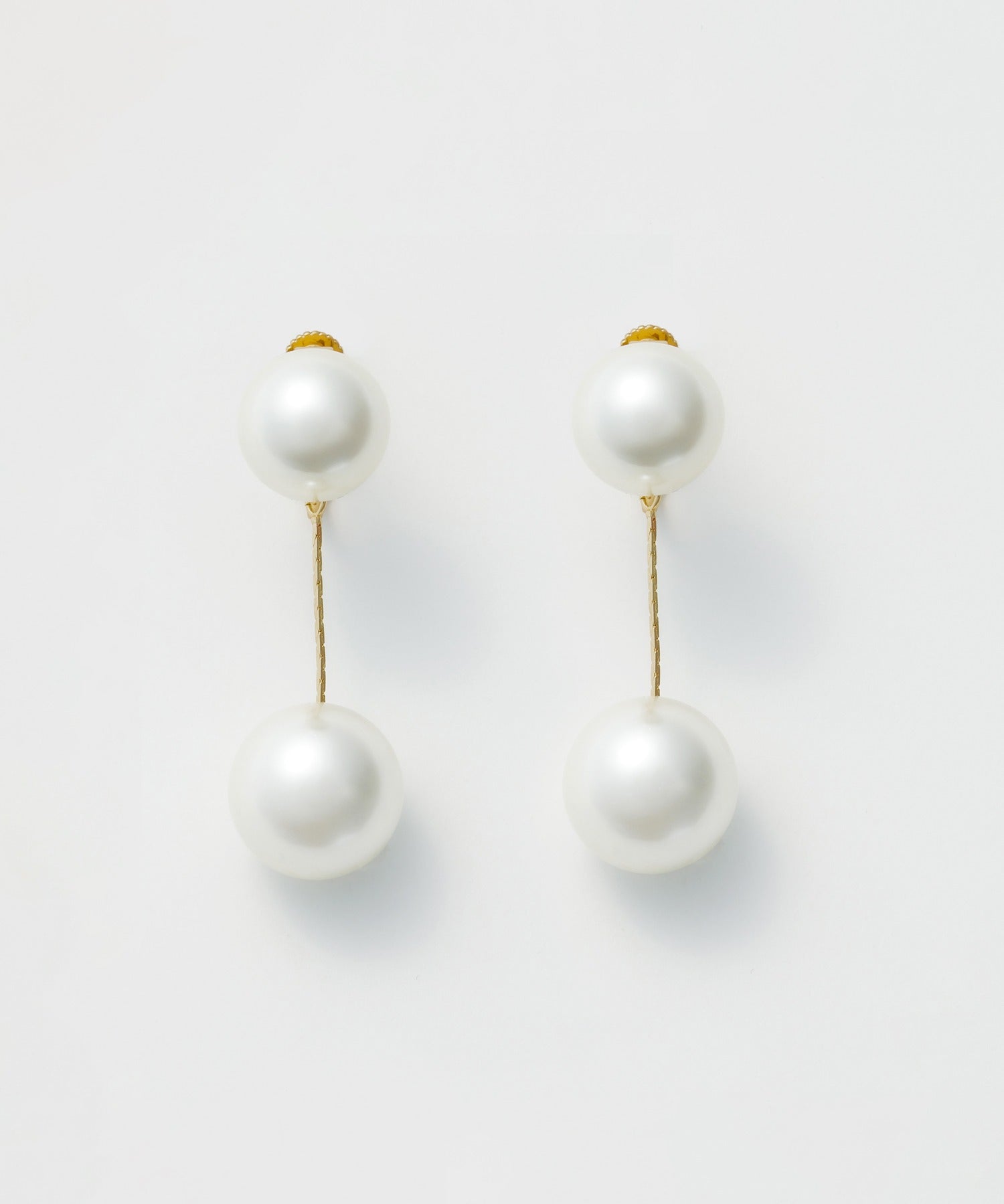 ciite' シーテ イヤリング 2連パールイヤリング (両耳用)