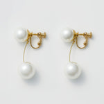 ciite' シーテ イヤリング 2連パールイヤリング (両耳用)