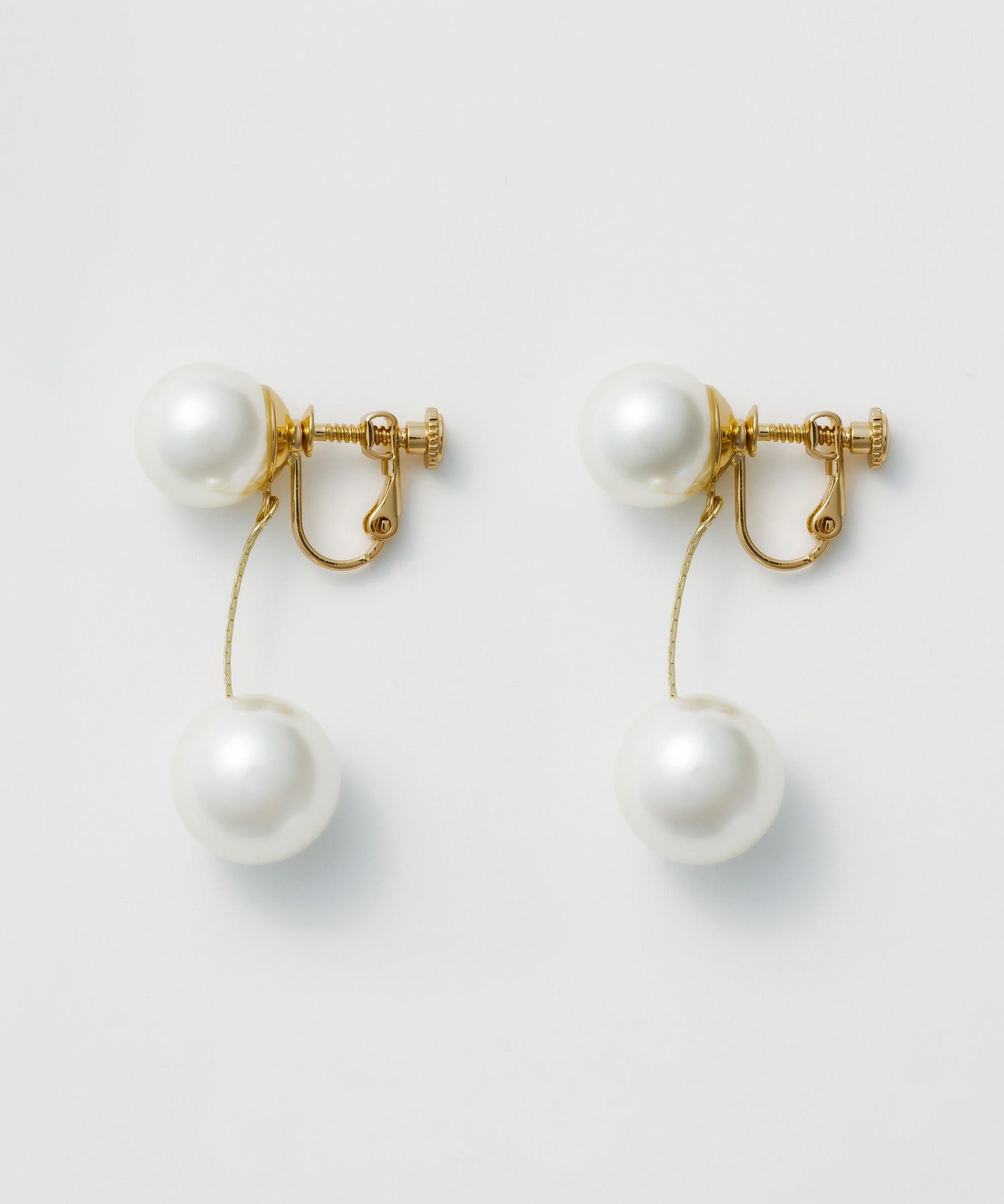 ciite' シーテ イヤリング 2連パールイヤリング (両耳用)