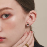 ciite' シーテ ピアス（両耳用） 【 金属アレルギー対応 】 ハートビジューピアス サージカルステンレス (両耳用)