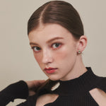 ciite' シーテ ピアス（両耳用） 【 金属アレルギー対応 】 ハートビジューピアス サージカルステンレス (両耳用)