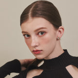 ciite' シーテ ピアス（両耳用） 【 金属アレルギー対応 】 ハートビジューピアス サージカルステンレス (両耳用)