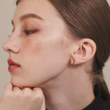 ciite' シーテ ピアス（両耳用） 【 金属アレルギー対応 】 ハートビジューピアス サージカルステンレス (両耳用)