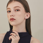 ciite' シーテ ピアス（両耳用） 【 金属アレルギー対応 】 ハートビジューピアス サージカルステンレス (両耳用)