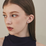 ciite' シーテ ピアス（両耳用） 【 金属アレルギー対応 】 ハートビジューピアス サージカルステンレス (両耳用)