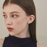 ciite' シーテ ピアス（両耳用） 【 金属アレルギー対応 】 ハートビジューピアス サージカルステンレス (両耳用)