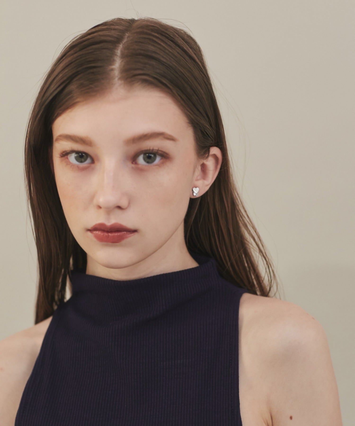 ciite' シーテ ピアス（両耳用） 【 金属アレルギー対応 】 ハートビジューピアス サージカルステンレス (両耳用)