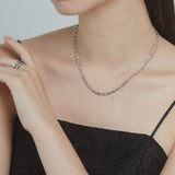 ciite' シーテ ネックレス 【 金属アレルギー対応 】 2連チェーンネックレス サージカルステンレス シルバー FREE