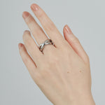 ciite' シーテ リング 【 金属アレルギー対応 】 クロスリング サージカルステンレス シルバー