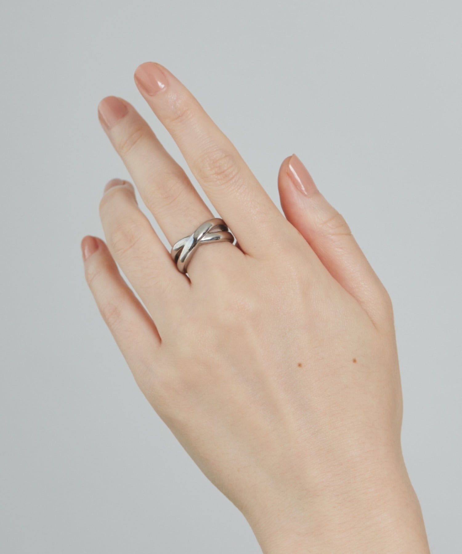 ciite' シーテ リング 【 金属アレルギー対応 】 クロスリング サージカルステンレス シルバー