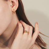 ciite' シーテ リング 【 金属アレルギー対応 】 クロスリング サージカルステンレス ゴールド