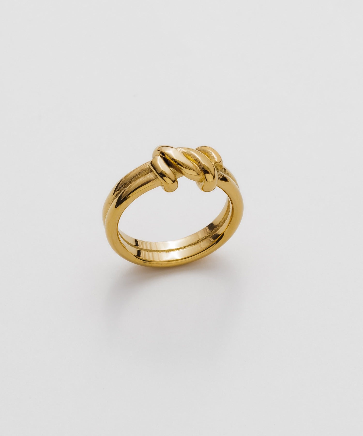 ciite' シーテ リング 【 金属アレルギー対応 】 ニュアンスノットリング サージカルステンレス ゴールド