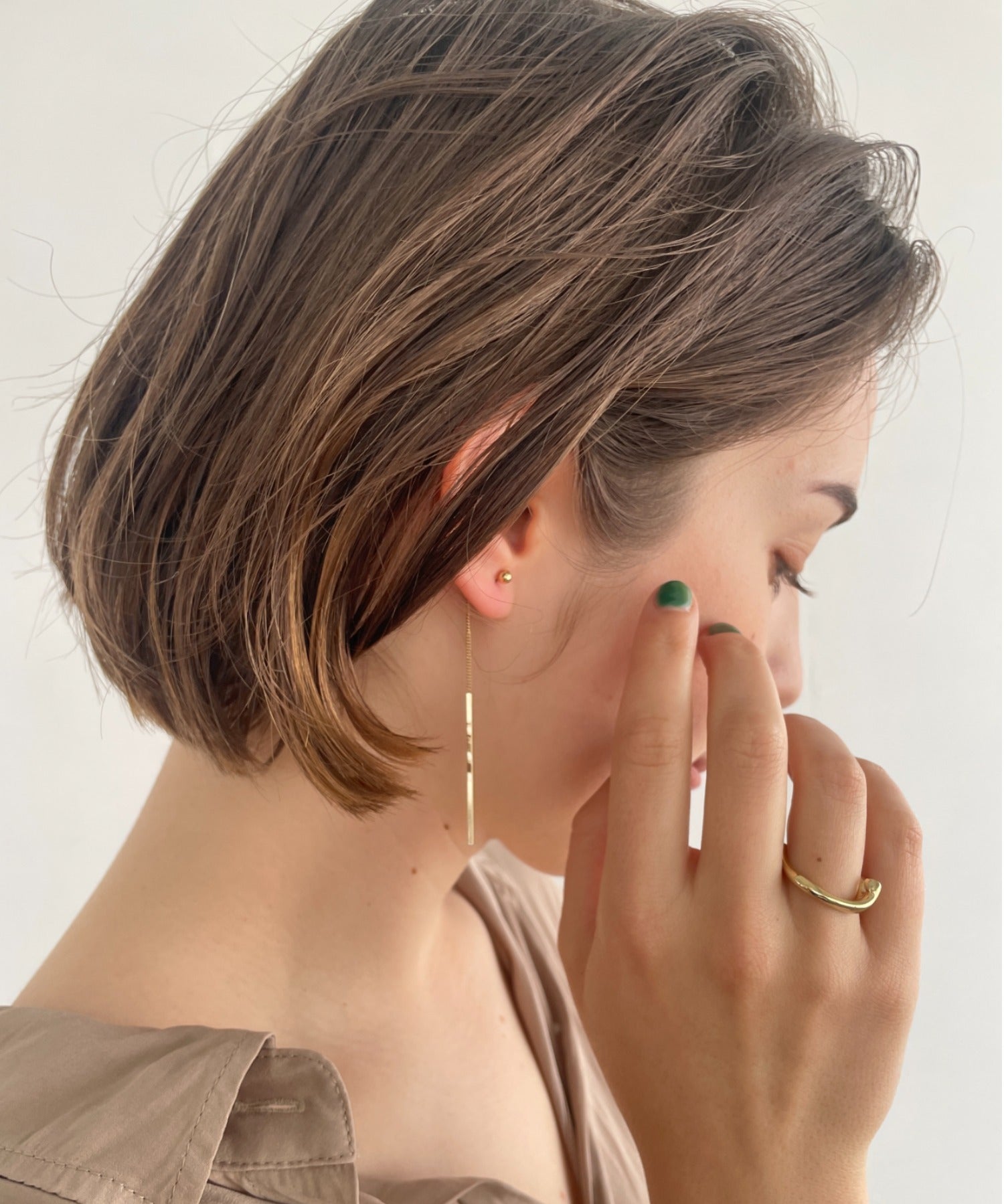 ciite' シーテ ピアス（両耳用） シンプリーポストピアス (両耳用) ゴールド FREE