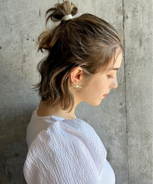 ciite' シーテ ピアス（両耳用） フラットデイジー ピアス (両耳用)