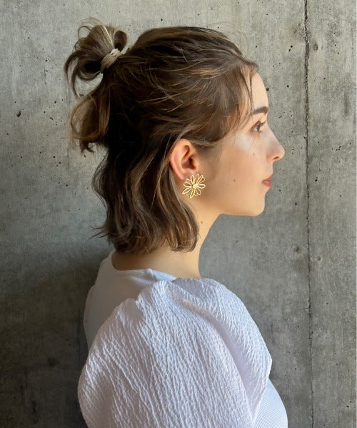 ciite' シーテ ピアス（両耳用） フラットデイジー ピアス (両耳用)