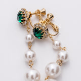 ciite' シーテ イヤリング フロントビジュー 4連パールイヤリング (両耳用)