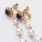 ciite' シーテ イヤリング フロントビジュー 4連パールイヤリング (両耳用)