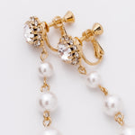 ciite' シーテ イヤリング フロントビジュー 4連パールイヤリング (両耳用)