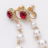 ciite' シーテ イヤリング フロントビジュー 4連パールイヤリング (両耳用)