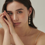 ciite' シーテ イヤリング フロントビジュー 4連パールイヤリング (両耳用)