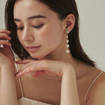 ciite' シーテ イヤリング フロントビジュー 4連パールイヤリング (両耳用)