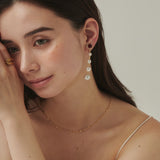 ciite' シーテ イヤリング フロントビジュー 4連パールイヤリング (両耳用)