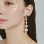 ciite' シーテ イヤリング フロントビジュー 4連パールイヤリング (両耳用)