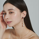 ciite' シーテ イヤリング フロントビジュー 4連パールイヤリング (両耳用)