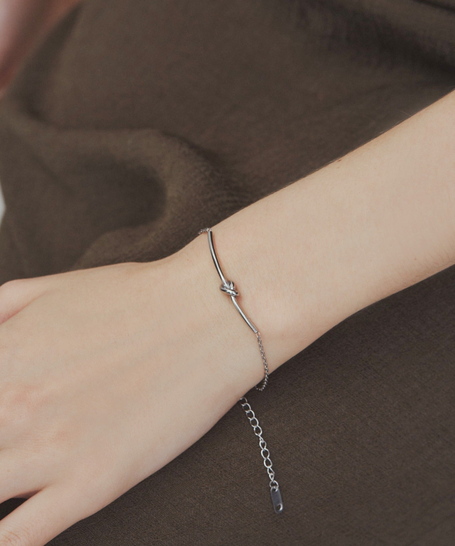 ciite' シーテ ブレスレット 【 金属アレルギー対応 】 ノットブレスレット サージカルステンレス シルバー FREE