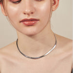 ciite' シーテ ネックレス 【 金属アレルギー対応 】 4mm スネークチェーンネックレス サージカルステンレス シルバー