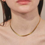 ciite' シーテ ネックレス 【 金属アレルギー対応 】 4mm スネークチェーンネックレス サージカルステンレス ゴールド