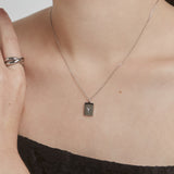 ciite' シーテ ネックレス 【 金属アレルギー対応 】 ビジュープレートネックレス サージカルステンレス シルバー FREE