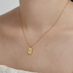 ciite' シーテ ネックレス 【 金属アレルギー対応 】 ビジュープレートネックレス サージカルステンレス ゴールド FREE