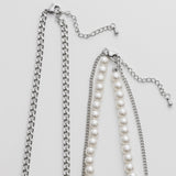 ciite' シーテ ネックレス 【 金属アレルギー対応 】3連パールチェーンネックレス サージカルステンレス 38～43cm, 40～45cm