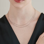 ciite' シーテ ネックレス 【 金属アレルギー対応 】 2連チェーンネックレス サージカルステンレス 36～41cm, 39～44cm シルバー FREE