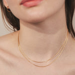 ciite' シーテ ネックレス 【 金属アレルギー対応 】 2連チェーンネックレス サージカルステンレス 36～41cm, 39～44cm ゴールド FREE