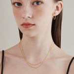 ciite' シーテ ネックレス 【 金属アレルギー対応 】 2連チェーンネックレス サージカルステンレス 36～41cm, 39～44cm