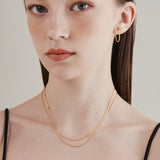 ciite' シーテ ネックレス 【 金属アレルギー対応 】 2連チェーンネックレス サージカルステンレス 36～41cm, 39～44cm