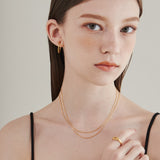 ciite' シーテ ネックレス 【 金属アレルギー対応 】 2連チェーンネックレス サージカルステンレス 36～41cm, 39～44cm