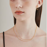 ciite' シーテ ネックレス 【 金属アレルギー対応 】 2連チェーンネックレス サージカルステンレス 36～41cm, 39～44cm