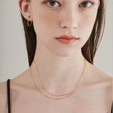 ciite' シーテ ネックレス 【 金属アレルギー対応 】 2連チェーンネックレス サージカルステンレス 36～41cm, 39～44cm