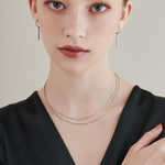 ciite' シーテ ネックレス 【 金属アレルギー対応 】 2連チェーンネックレス サージカルステンレス 36～41cm, 39～44cm