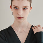 ciite' シーテ ネックレス 【 金属アレルギー対応 】 2連チェーンネックレス サージカルステンレス 36～41cm, 39～44cm