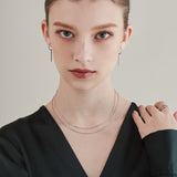 ciite' シーテ ネックレス 【 金属アレルギー対応 】 2連チェーンネックレス サージカルステンレス 36～41cm, 39～44cm