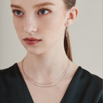 ciite' シーテ ネックレス 【 金属アレルギー対応 】 2連チェーンネックレス サージカルステンレス 36～41cm, 39～44cm