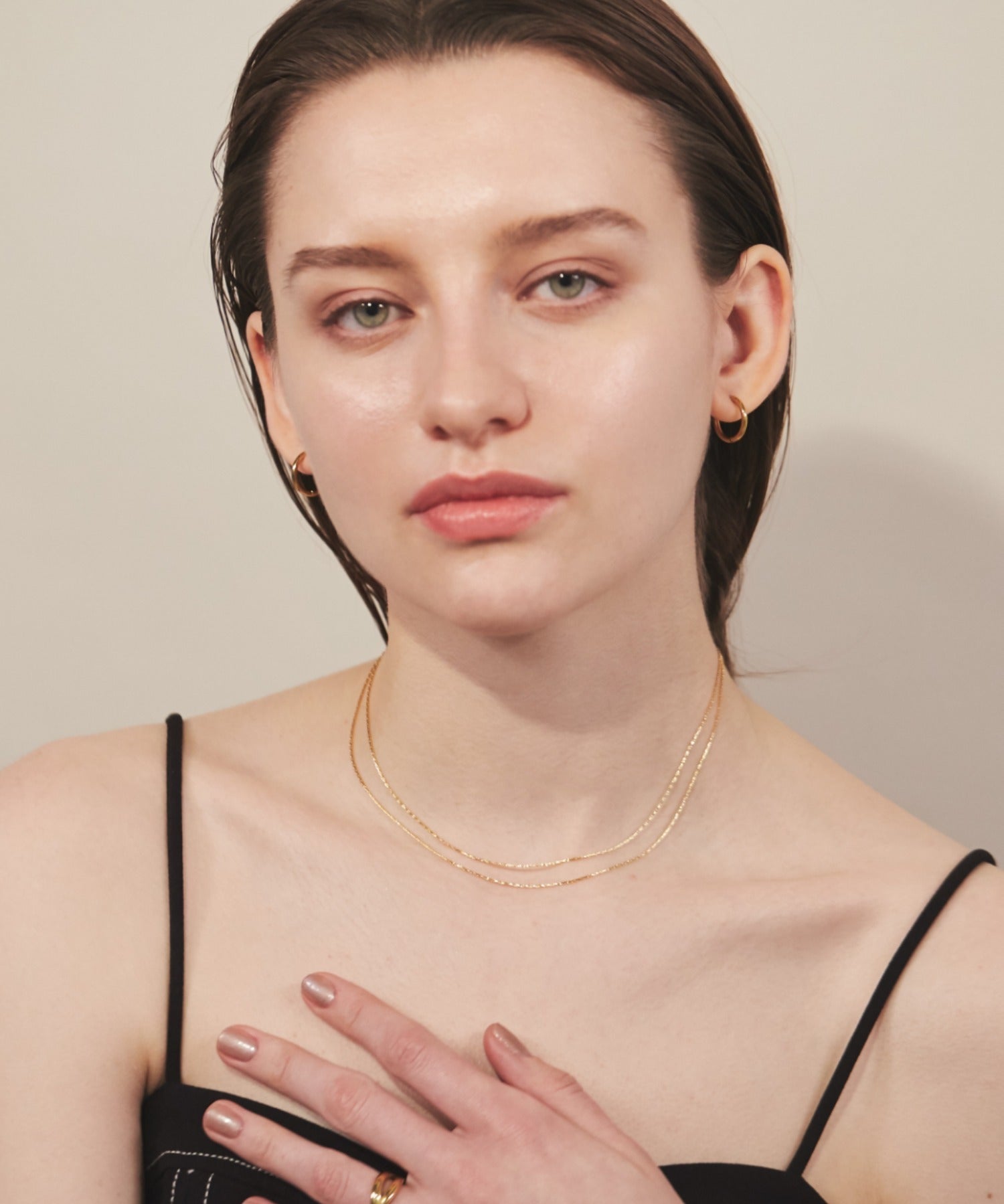 ciite' シーテ ネックレス 【 金属アレルギー対応 】 2連チェーンネックレス サージカルステンレス 36～41cm, 39～44cm