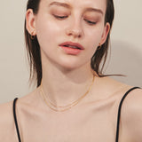 ciite' シーテ ネックレス 【 金属アレルギー対応 】 2連チェーンネックレス サージカルステンレス 36～41cm, 39～44cm