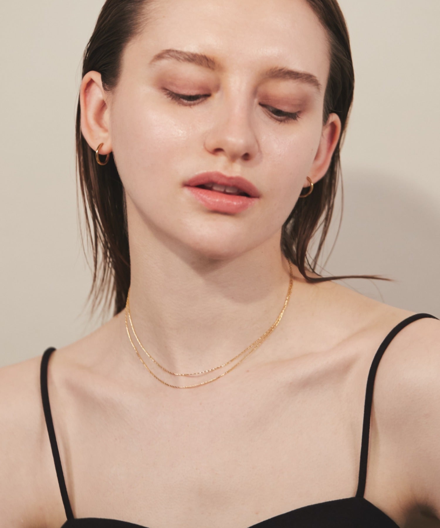 ciite' シーテ ネックレス 【 金属アレルギー対応 】 2連チェーンネックレス サージカルステンレス 36～41cm, 39～44cm