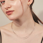 ciite' シーテ ネックレス 【 金属アレルギー対応 】 2連チェーンネックレス サージカルステンレス 36～41cm, 39～44cm