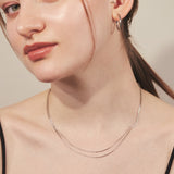 ciite' シーテ ネックレス 【 金属アレルギー対応 】 2連チェーンネックレス サージカルステンレス 36～41cm, 39～44cm